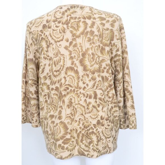 Alfred Dunner Wool Blend PLUS 2X Gold Beaded Button Cardigan 3/4 Sleeves Party - Picture 4 of 12